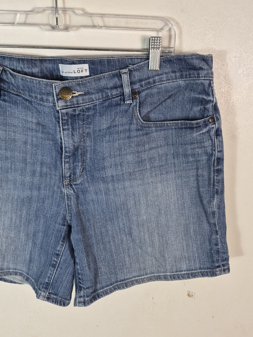Ann Taylor LOFT Light Blue Jean Shorts 31/12 - Picture 3 of 9